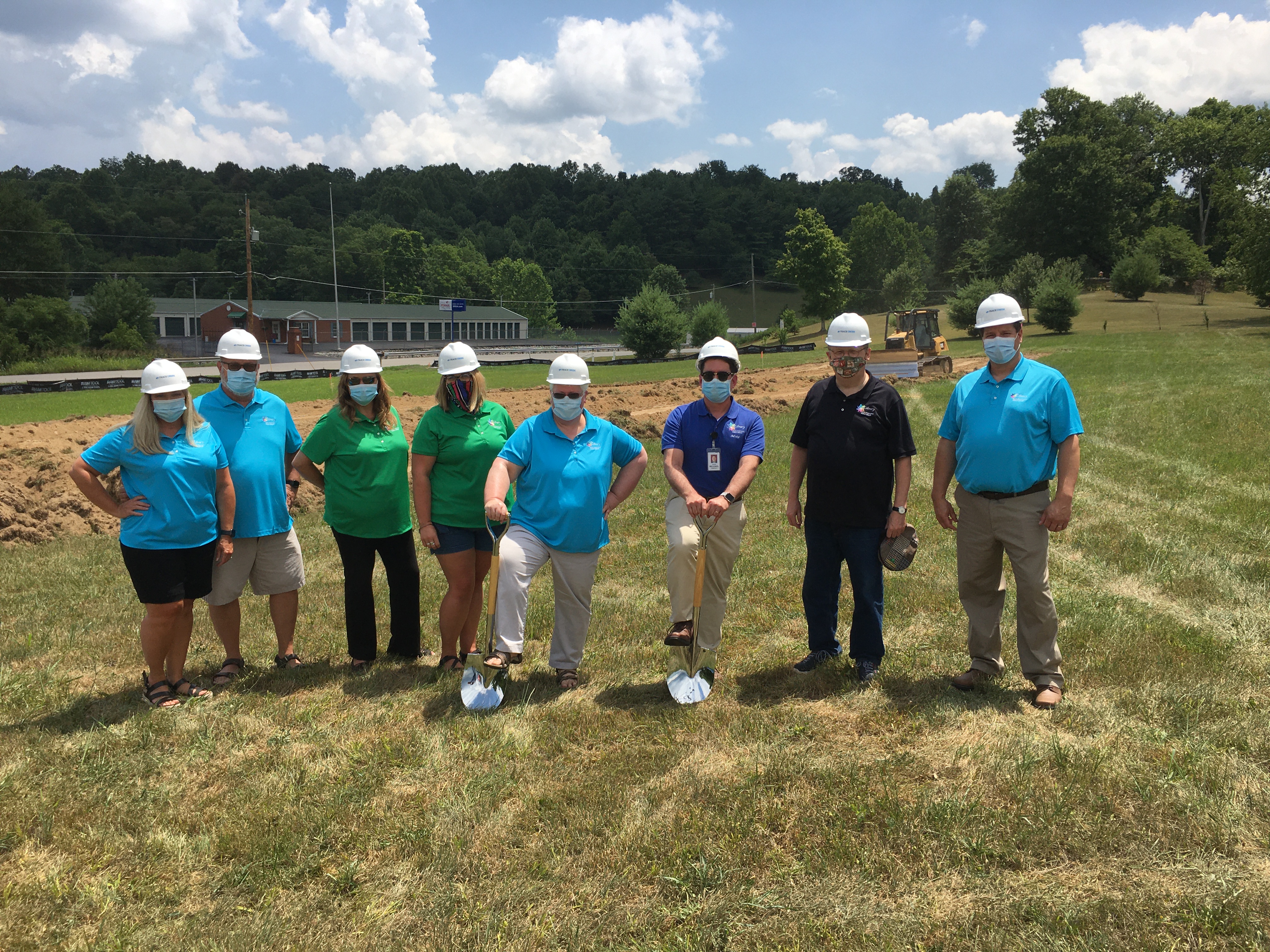 Library staff and board at Midland Branch groundbreaking